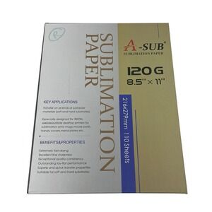 A-SUB Sublimation Paper‎ 8.5X11 120g 110 Sheets Inkjet Sublimation Heat Transfer
